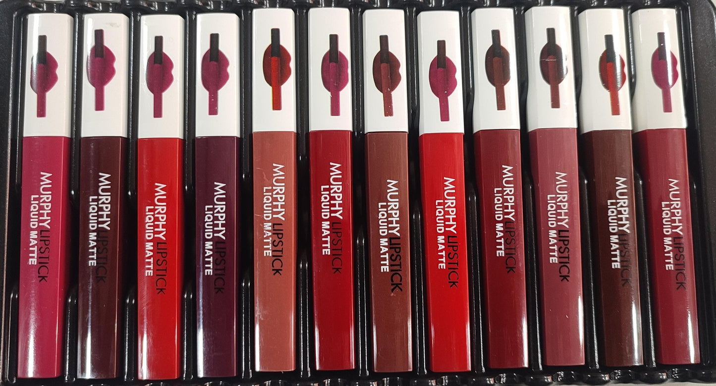 COMBO OF 12 MURPHY MATTE LIQUID LIPSTICKS